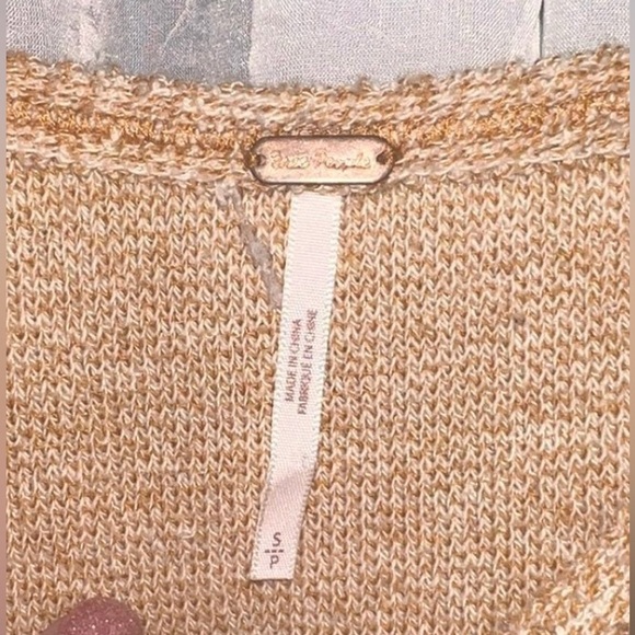 Free People Franny Pullover Honey Ginger size small (oversized) EUC - Picture 8 of 10
